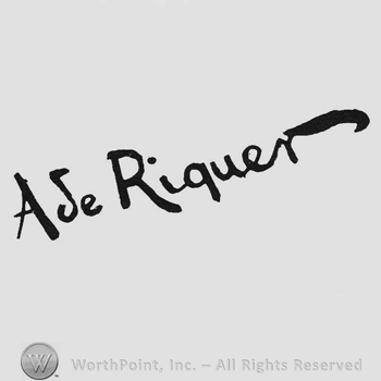 Stylish signature Ade Riquier