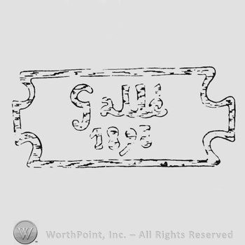 Label writing Galle up 1893 under