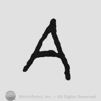 Hand lettered initial A