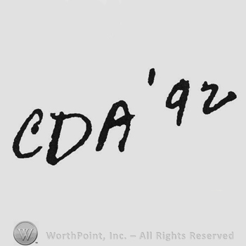 Hand lettered initials: CDA '92