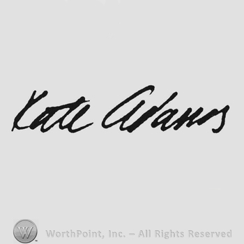 Hand lettered name: Kate Adams