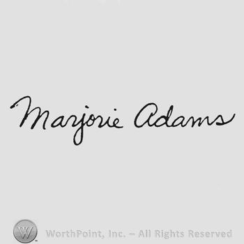 Handwritten Marjorie Adams