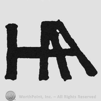 Monogram of letters HA