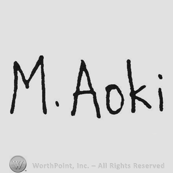 Handwriting signature M. Aoki