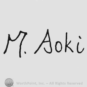 Handwriting signature M. Aoki