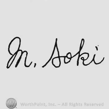 Handwriting signature M. Aoki