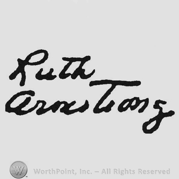 Bold signature Ruth up Armstrong under