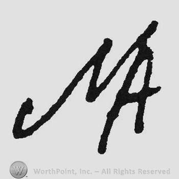 Monogram of stylish letters MA