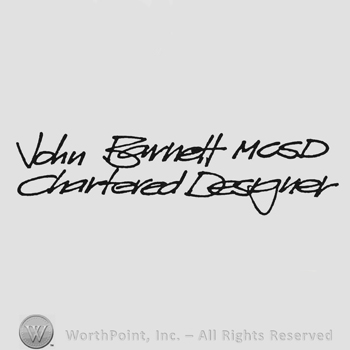 Handwriting John Barnett MCSD up Chartered Designer