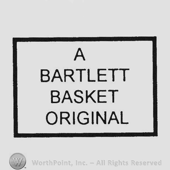 Label with capital writing A Bartlett Basket Original