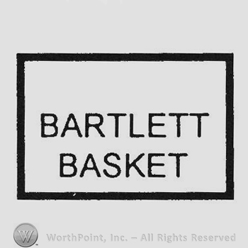 Label with capital writing Bartlett Basket