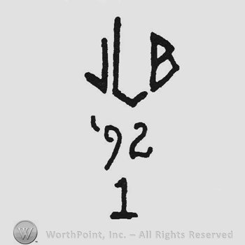 Monogram of letters JLB up 92 1 under