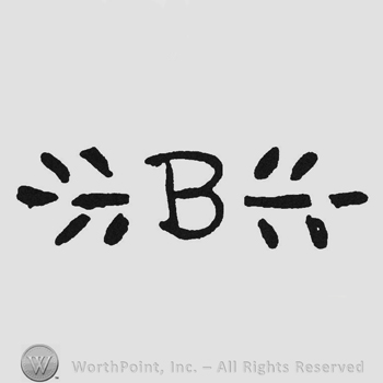 B between two six dots formations