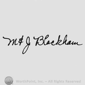 Handwriting M & J Blackham