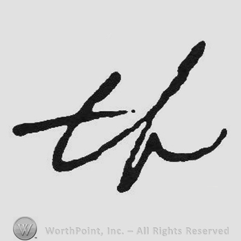 Handwriting initials TB