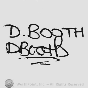 Capital handwriting D. Booth up D. Booth underlined under