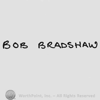 Handwriting Bob Bradshaw in capital letters