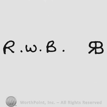 Initials RWB and monogram of letters RB