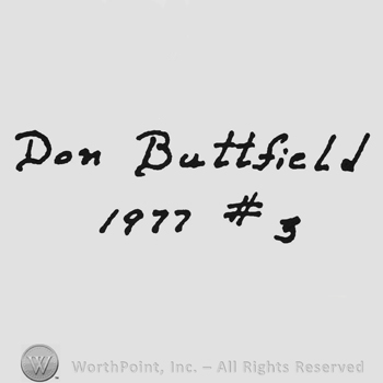 Handwriting Don Buttfield up 1977 # 3 under