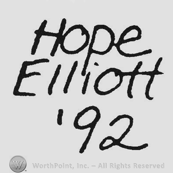 Capital handwriting from top to bottom Hope Elliott 92