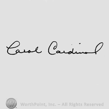 Handwriting signature Carol Cardinal
