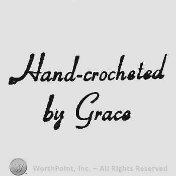 Handwriting Hand-crocheted up by Grace under