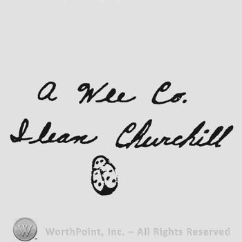 Handwriting from top to bottom A Wee Company Ilean Churchill ladybug