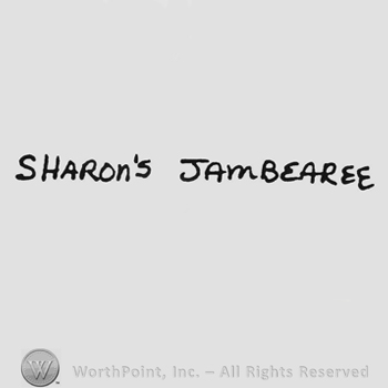 Capital handwriting Sharon's Jambearee