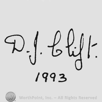 Handwriting signature D.J.Clift up 1993 under