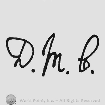 Hanwriting initials DMB dots between