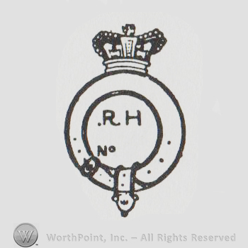 logo with a crown over a belt with uppercase "RH" inside and lowercase No, smaller, under the initials