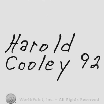 Handwriting Harold up Cooley under 92 to the right