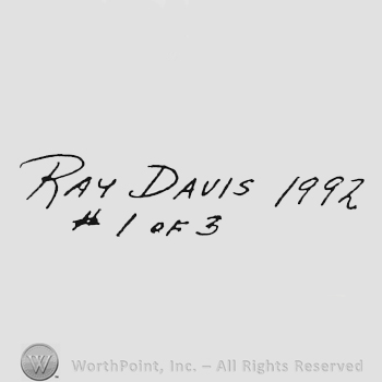 Capital handwriting Ray Davis 1992 up #/of 3 under