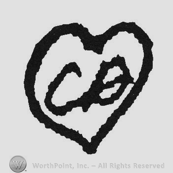 Initials CD inside a heart