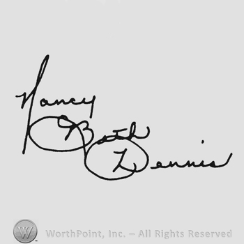 Handwriting from to to bottom Nancy Beth Dennis