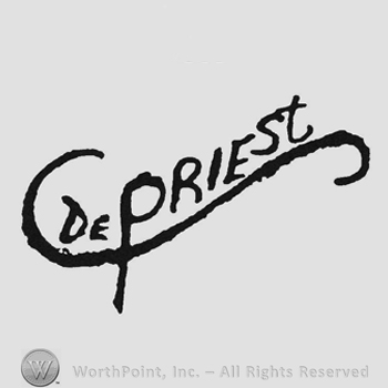 Oblique signature C DePriest underlined