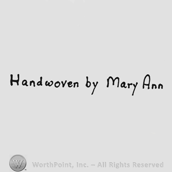 Handwriting Handwoven by Mary Ann