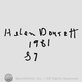 Handwriting Helen Dorsett up 1981 under S7 under