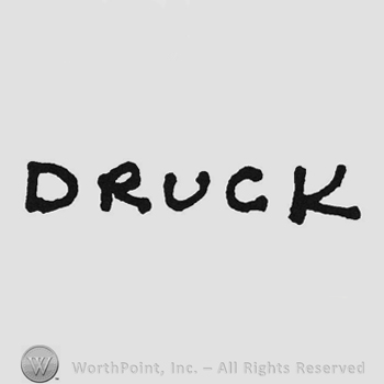 Capital handwriting Druck
