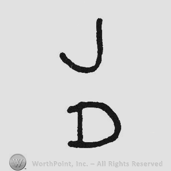 Capital letter J above D