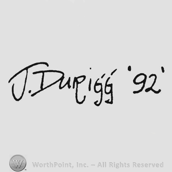 Handwriting J Durigg 92