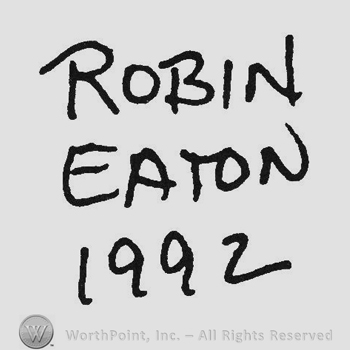 Capital handwriting from top to bottom Robin Eaton 1992