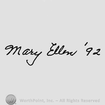 Handwriting Mary Ellen 92