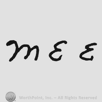 Handwriting initials MEE