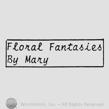 Label Floral Fantasies By Mary