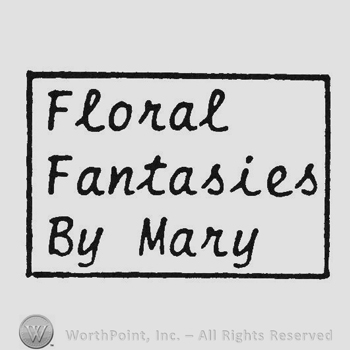 Label Floral Fantasies By Mary