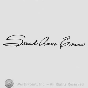 Stylish handwriting Sarah Anne Evans