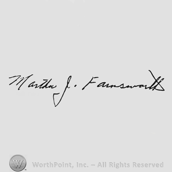Handwriting Martha F Farnsworth