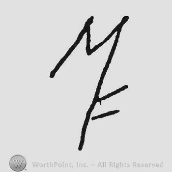 Monogram of letters MF