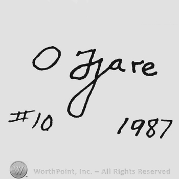 Handwriting O Fjare up # 10 1987 under